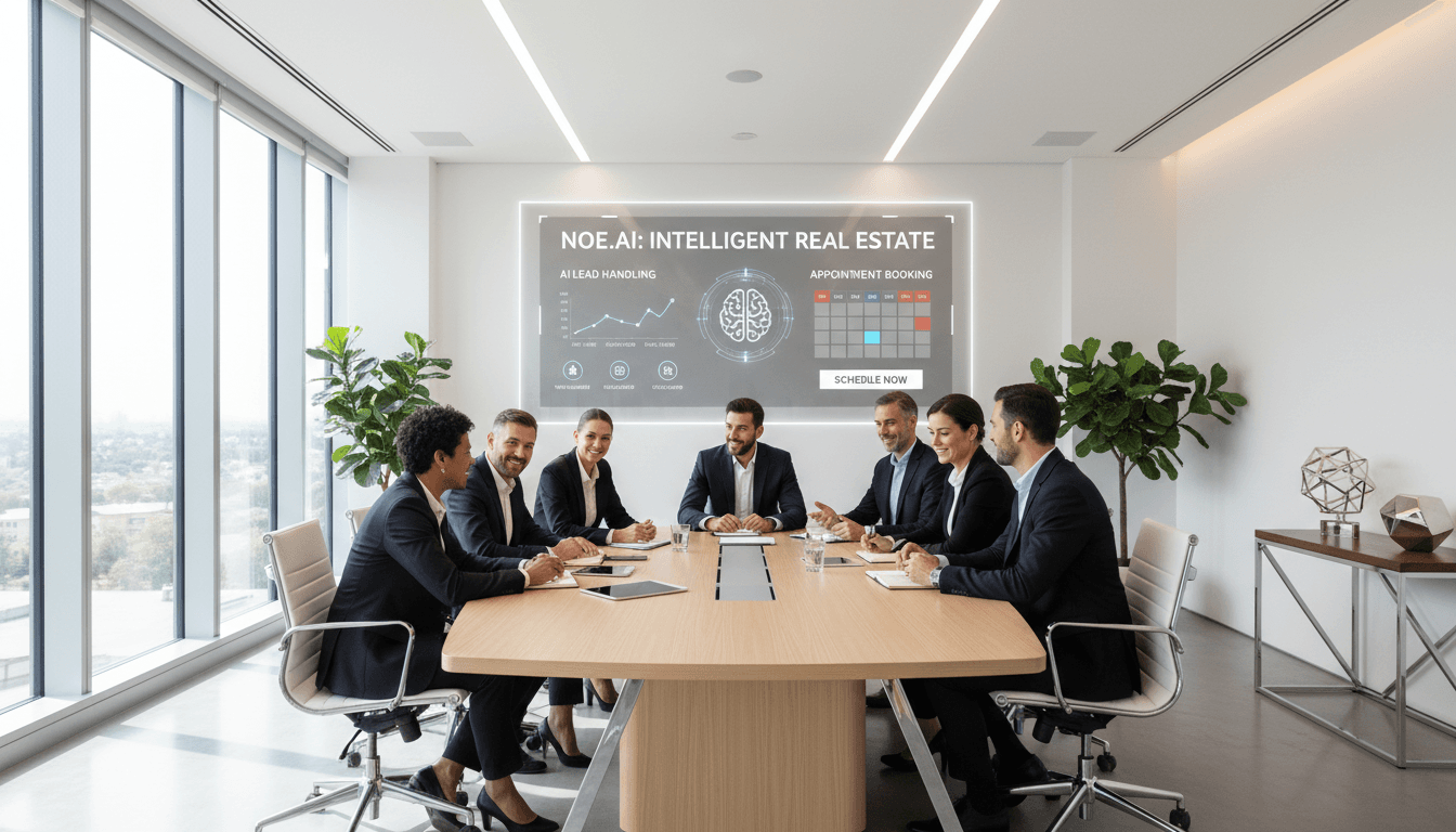 Interface de plateforme Noe.AI montrant la gestion des demandes immobilières